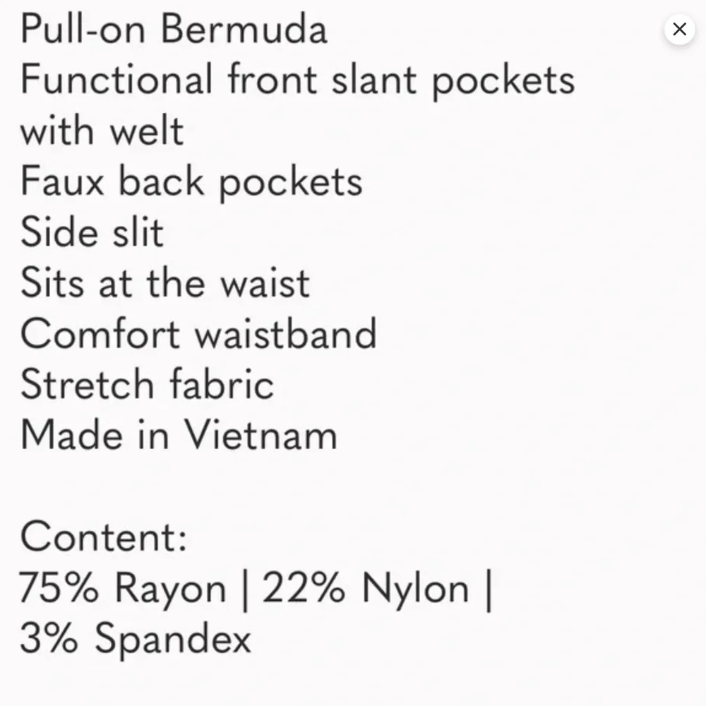 Hilary Radley XL Womens Pull-On Bermuda Shorts Mid Rise Off White & Navy - Picture 3 of 4